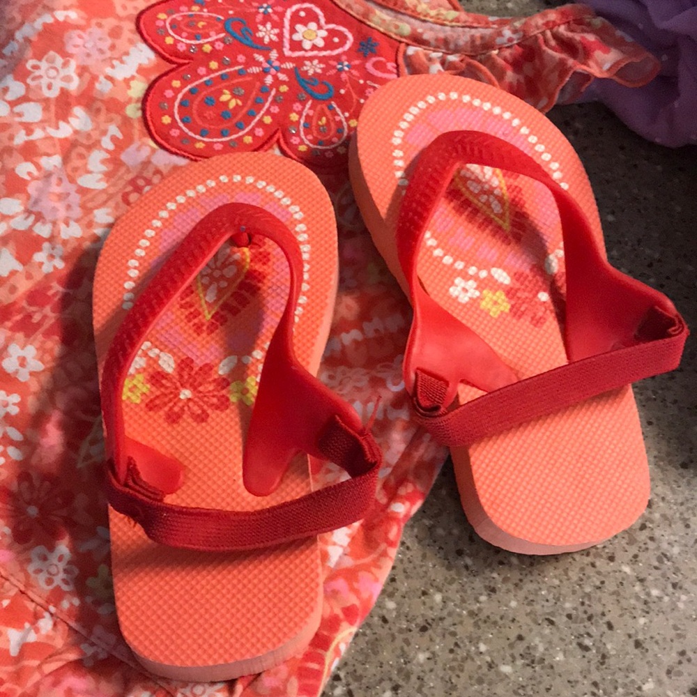 Floral tank top size 12 months with sandals!